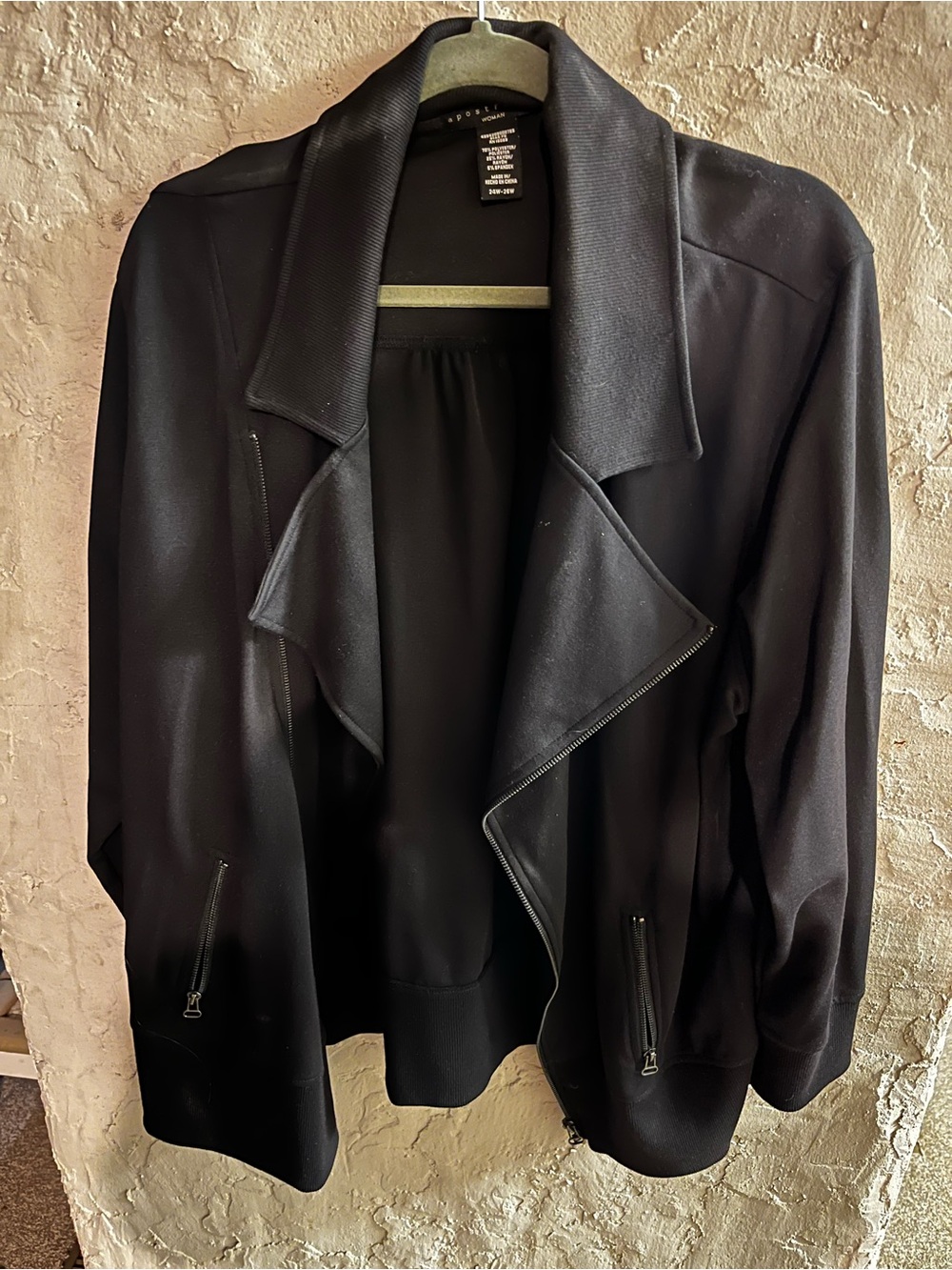 Apostrophe Woman Plus Size Drape Bombrt Jacket – Size 24W/26W